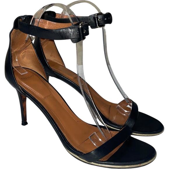 Givenchy Paris Black Leather Slingback Heels    Size: US 9 - Picture 1 of 8